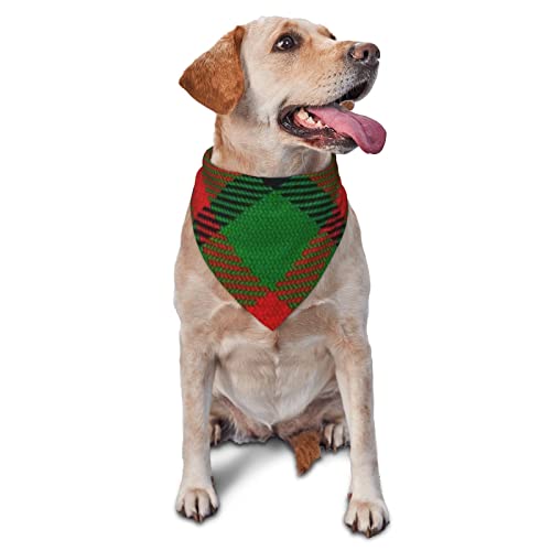 Sipeigyd Dreieckstuch für Haustiere, schottischer Stil, Clan, Nisbet, Schottenkaro, Haustier-Kleidungszubehör, karierter Haustier-Schal, für kleine bis große Hunde und Katzen von Sipeigyd