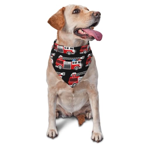 Sipeigyd Hundehalstuch, Dreieckstuch für Feuerwehr- und Rettungswagen, Flanell, dicke Baumwolle, Bandana für kleine, mittelgroße und große Hunde und Katzen von Sipeigyd