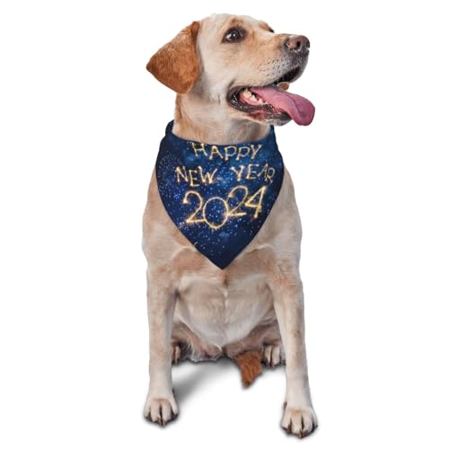 Sipeigyd Hundehalstuch, Dreieckstuch für das neue Jahr 2024, Flanell, dicke Baumwolle, Bandana für kleine, mittelgroße und große Hunde und Katzen Sipeigyd Hundehalstuch, Dreieckstuch für das neue Jahr 2024, Flanell, dicke Baumwolle, Bandana für kleine, mittelgroße und große Hunde und Katzen von Sipeigyd