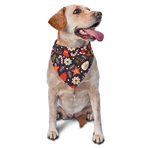 Sipeigyd Hundehalstuch, Dreieckstuch für den Winter, Urlaub, Weihnachten, Flanell, dicke Baumwolle, Bandana für kleine, mittelgroße und große Hunde und Katzen von Sipeigyd