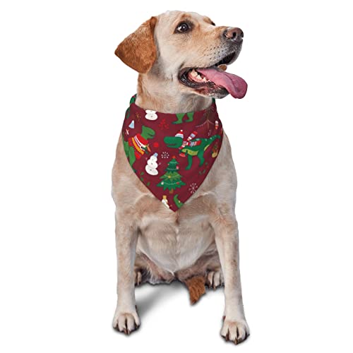 Sipeigyd Hundehalstuch, Dreieckstuch mit Dinosaurier-Motiv, Flanell, dicke Baumwolle, Bandana für kleine, mittelgroße und große Hunde und Katzen von Sipeigyd