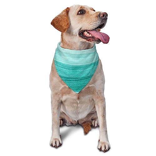 Sipeigyd Hundehalstuch, waschbar, dreieckig, verstellbar, für Welpen, Bandana, Taschentuch für Mädchen oder Jungen, Größe M, L, Türkis, 1 Stück von Sipeigyd