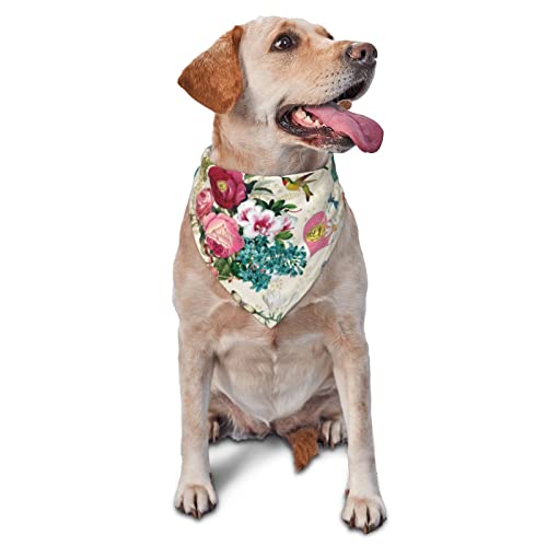 Sipeigyd Hundehalstuch mit Vogel-Schmetterling-Rose, waschbar, dreieckig, verstellbar, für Welpen, Bandana, Taschentuch für Mädchen oder Jungen, Größe M, L, Hund, Katze, 1 Stück Sipeigyd Hundehalstuch mit Vogel-Schmetterling-Rose, waschbar, dreieckig, verstellbar, für Welpen, Bandana, Taschentuch für Mädchen oder Jungen, Größe M, L, Hund, Katze, 1 Stück von Sipeigyd