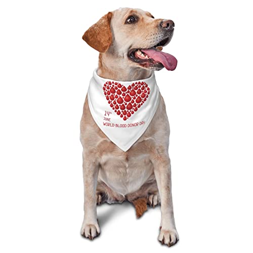 Sipeigyd World Blood Donor Day Hundeschal, Haustierhalstuch, wendbar, Halstuch, Dreieck-Lätzchen, Kostüm, Dekoration, Zubehör für Hunde und Katzen von Sipeigyd