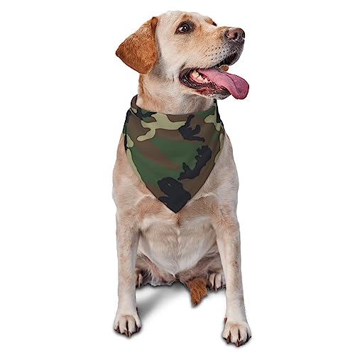 Sommerhalstuch, Hundehalstuch, Welpen-Halstuch, Grün, Camouflage, 3D-Druck, für große Hunde und Haustiere von Sipeigyd