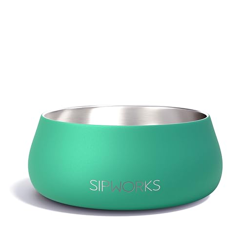 Sipworks Hundenapf – Beschwerter Edelstahl-Hundenapf mit rutschfestem Boden – tragbare Metall-Futter- und Wassernäpfe für Hunde – Haustiernäpfe für alle Rassen Größen für Reisen & Spielen im Freien Sipworks Hundenapf – Beschwerter Edelstahl-Hundenapf mit rutschfestem Boden – tragbare Metall-Futter- und Wassernäpfe für Hunde – Haustiernäpfe für alle Rassen Größen für Reisen & Spielen im Freien von Sipworks
