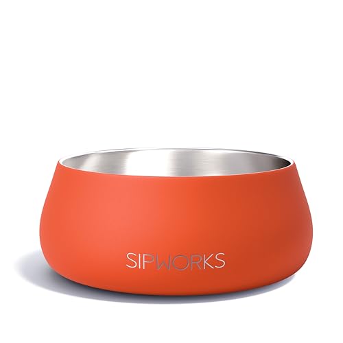 Sipworks Hundenapf – Beschwerter Edelstahl-Hundenapf mit rutschfestem Boden – tragbare Metall-Futter- und Wassernäpfe für Hunde – Haustiernäpfe für alle Rassen Größen für Reisen und Spielen im Freien Sipworks Hundenapf – Beschwerter Edelstahl-Hundenapf mit rutschfestem Boden – tragbare Metall-Futter- und Wassernäpfe für Hunde – Haustiernäpfe für alle Rassen Größen für Reisen und Spielen im Freien von Sipworks