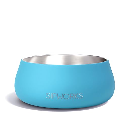 Sipworks Hundenapf – Beschwerter Edelstahl-Hundenapf mit rutschfestem Boden – tragbare Metall-Futter- und Wassernäpfe für Hunde – Haustiernäpfe für alle Rassen Größen für Reisen und Spielen im Freien Sipworks Hundenapf – Beschwerter Edelstahl-Hundenapf mit rutschfestem Boden – tragbare Metall-Futter- und Wassernäpfe für Hunde – Haustiernäpfe für alle Rassen Größen für Reisen und Spielen im Freien von Sipworks