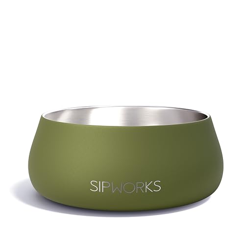 Sipworks Hundenapf – Beschwerter Edelstahl-Hundenapf mit rutschfestem Boden – tragbare Metall-Futter- und Wassernäpfe für Hunde – Haustiernäpfe für alle Rassen Größen für Reisen und Spielen im Freien Sipworks Hundenapf – Beschwerter Edelstahl-Hundenapf mit rutschfestem Boden – tragbare Metall-Futter- und Wassernäpfe für Hunde – Haustiernäpfe für alle Rassen Größen für Reisen und Spielen im Freien von Sipworks