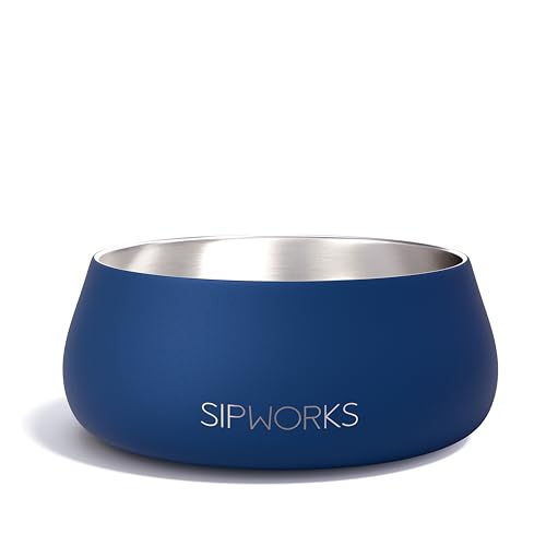 Sipworks Hundenapf – Beschwerter Edelstahl-Hundenapf mit rutschfestem Boden – tragbare Metall-Futter- und Wassernäpfe für Hunde – Haustiernäpfe für alle Rassen Größen für Reisen & Spielen im Freien Sipworks Hundenapf – Beschwerter Edelstahl-Hundenapf mit rutschfestem Boden – tragbare Metall-Futter- und Wassernäpfe für Hunde – Haustiernäpfe für alle Rassen Größen für Reisen & Spielen im Freien von Sipworks