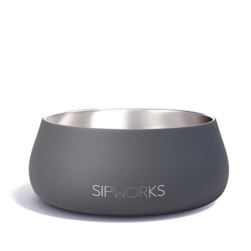 Sipworks Hundenapf – Beschwerter Edelstahl-Hundenapf mit rutschfestem Boden – tragbare Metall-Futter- und Wassernäpfe für Hunde – Haustiernäpfe für alle Rassen Größen für Reisen & Spielen im Freien Sipworks Hundenapf – Beschwerter Edelstahl-Hundenapf mit rutschfestem Boden – tragbare Metall-Futter- und Wassernäpfe für Hunde – Haustiernäpfe für alle Rassen Größen für Reisen & Spielen im Freien von Sipworks