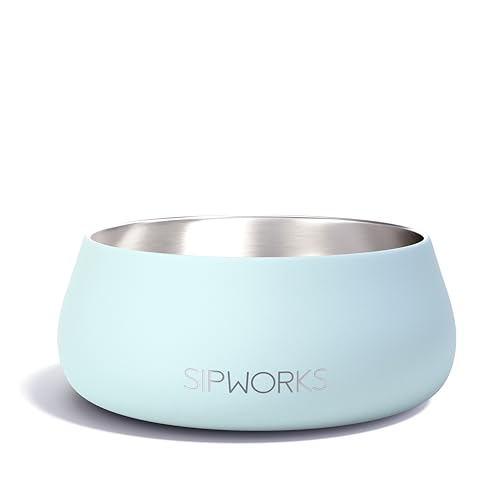 Sipworks Hundenapf – Beschwerter Edelstahl-Hundenapf mit rutschfestem Boden – tragbare Metall-Futter- und Wassernäpfe für Hunde – Haustiernäpfe für alle Rassen Größen für Reisen und Spielen im Freien Sipworks Hundenapf – Beschwerter Edelstahl-Hundenapf mit rutschfestem Boden – tragbare Metall-Futter- und Wassernäpfe für Hunde – Haustiernäpfe für alle Rassen Größen für Reisen und Spielen im Freien von Sipworks