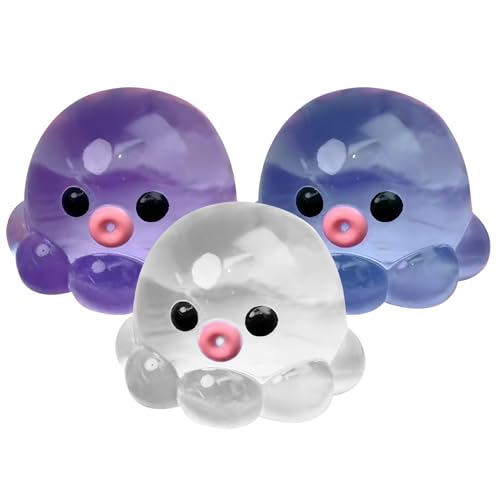3X Kristall Octopus Fidget Toy Crystal Octopus Fidget Toy - Clear Bubble Squeeze Toy Klarer Gummi-Squeezer Für Stressabbau | Sensorisches Spielzeug Für Kinder & Erwachsene 6x6cm 3X Kristall Octopus Fidget Toy Crystal Octopus Fidget Toy - Clear Bubble Squeeze Toy Klarer Gummi-Squeezer Für Stressabbau | Sensorisches Spielzeug Für Kinder & Erwachsene 6x6cm von Sirseon