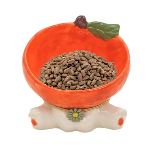 Erhöhter Futternapf für Katzen | Keramik 15 Grad geneigte Futternäpfe | 245 ml Modische kleine Hunde Futternäpfe Niedlicher Katzenfutterspender für Snack, Trockenfutter, Nassfutter Erhöhter Futternapf für Katzen | Keramik 15 Grad geneigte Futternäpfe | 245 ml Modische kleine Hunde Futternäpfe Niedlicher Katzenfutterspender für Snack, Trockenfutter, Nassfutter von Sirseon