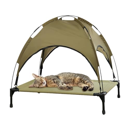 Erhöhtes Hundebett | Faltbares Camping Hundebett | Ruheliege Mit Abnehmbarem Sonnendach Für Schlafen Camping Terrasse Erhöhtes Hundebett | Faltbares Camping Hundebett | Ruheliege Mit Abnehmbarem Sonnendach Für Schlafen Camping Terrasse von Sirseon