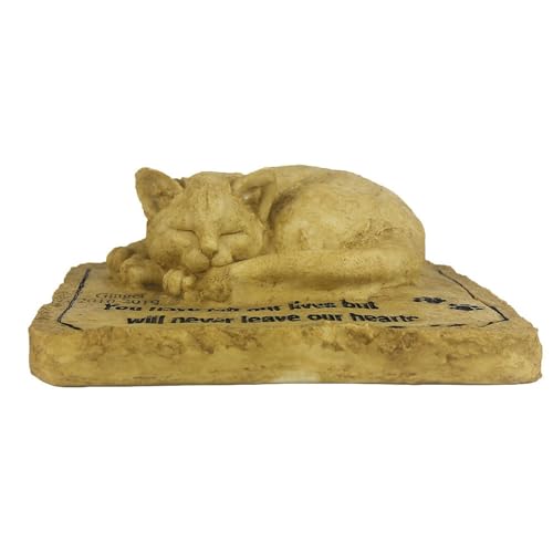 Haustier-Grabmarkierer für Katzen, niedliche schlafende Katze, Gedenksteine, Grabstein aus Kunstharz, für Hinterhof, Terrasse, Rasen, Garten, Haustier-Grabmarkierer für Katzen, niedliche schlafende Katze, Gedenksteine, Grabstein aus Kunstharz, für Hinterhof, Terrasse, Rasen, Garten, von Sirseon