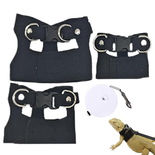 Reptiliengurt und Leine, bärtiges Drachenkabelbaum und Leine Set | Escape Proof Eidechsentraktionsgurt | Kleine Haustierversorgungen für Chamäleons, Eichhörnchen, Hamster, Meerschweinchen, Reptiliengurt und Leine, bärtiges Drachenkabelbaum und Leine Set | Escape Proof Eidechsentraktionsgurt | Kleine Haustierversorgungen für Chamäleons, Eichhörnchen, Hamster, Meerschweinchen, von Sirseon