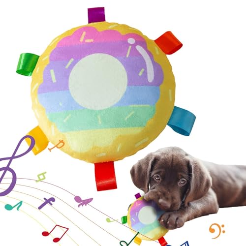 Sirseon Kauspielzeug für Hunde, Plüsch-Sound, Kauspielzeug in Donut-Form, Plüsch-Kauspielzeug, Zahnspielzeug für kleine, mittelgroße Welpen und Katzen Sirseon Kauspielzeug für Hunde, Plüsch-Sound, Kauspielzeug in Donut-Form, Plüsch-Kauspielzeug, Zahnspielzeug für kleine, mittelgroße Welpen und Katzen von Sirseon