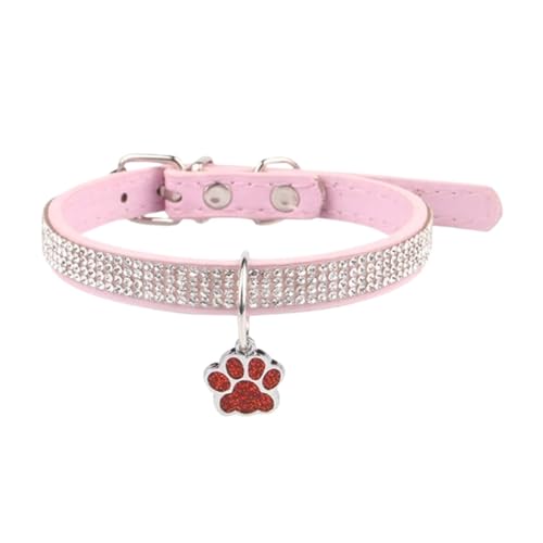 Sirseon Strass-Katzenhalsband, Edelstein-Katzenhalsband | Funkelnde Katzenhalsbänder mit Strasssteinen | Verstellbare Haustierhalsbänder mit Pfotenabdruck-Anhänger, Kätzchenhalsband für kleine Hunde Sirseon Strass-Katzenhalsband, Edelstein-Katzenhalsband | Funkelnde Katzenhalsbänder mit Strasssteinen | Verstellbare Haustierhalsbänder mit Pfotenabdruck-Anhänger, Kätzchenhalsband für kleine Hunde von Sirseon