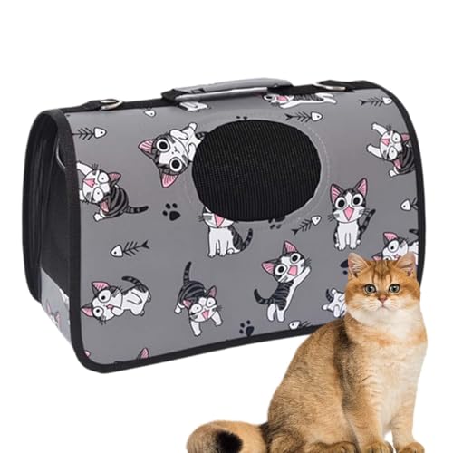 Tragetasche für Katzen, Oxford-Stoff, für Reisen, atmungsaktiv, tragbar, für Picknick, Wandern, Spazierengehen, Outdoor-Aktivitäten von Sirseon