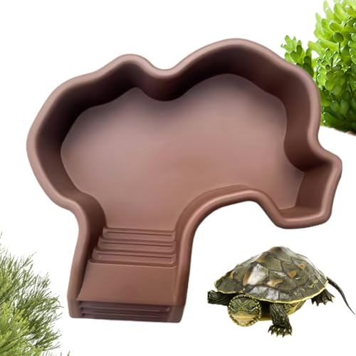 Wassernapf für Schildkröten, Wassernapf mit Rampe, Sonnenplattformen, rutschfeste Dekoration, Becken, Aquarium-Ornament für Bartagamen, Eidechsen, Gecko, Einsiedlerkrebse Wassernapf für Schildkröten, Wassernapf mit Rampe, Sonnenplattformen, rutschfeste Dekoration, Becken, Aquarium-Ornament für Bartagamen, Eidechsen, Gecko, Einsiedlerkrebse von Sirseon