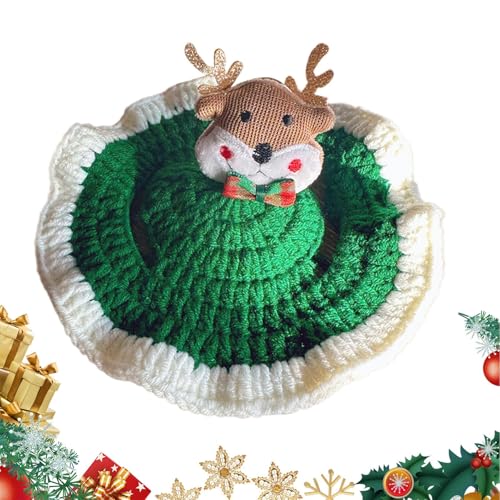 Weihnachtsmütze für Haustiere, gestrickte Weihnachtsmütze für Welpen, Fotografie, mit Elch, für Winterurlaub, Wolle, Basteln, Dekoration, Kopfbedeckung Weihnachtsmütze für Haustiere, gestrickte Weihnachtsmütze für Welpen, Fotografie, mit Elch, für Winterurlaub, Wolle, Basteln, Dekoration, Kopfbedeckung von Sirseon