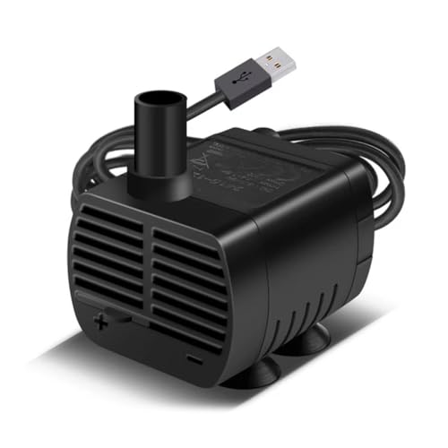 Sirxlevcy Geräuschlose USB-Wasserpumpe, Bürstenlose Wasserpumpe für Wasserspender für Haustiere, Steingarten, Brunnen, Aquarium, Tauchpumpen, Aquarium, B von Sirxlevcy