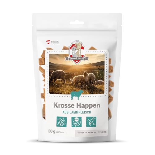 SISSI & FRANZ Krosse Happen aus Lamm, 100g, rein natürliche Leckerli aus 100% Lammfleisch, getreidefrei, Perfekter Hunde-Snack bei Einer Trainingseinheit SISSI & FRANZ Krosse Happen aus Lamm, 100g, rein natürliche Leckerli aus 100% Lammfleisch, getreidefrei, Perfekter Hunde-Snack bei Einer Trainingseinheit von Sissi & Franz
