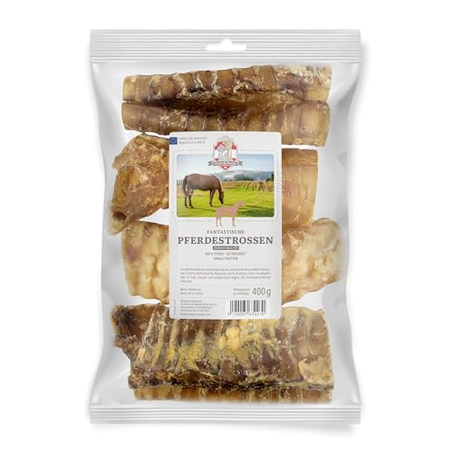 SISSI & FRANZ Pferdestrossen, 400 g, hypoallergener Kausnack für Hunde mit hoher Akzeptanz, ohne Zusatz- und Konservierungsstoffe SISSI & FRANZ Pferdestrossen, 400 g, hypoallergener Kausnack für Hunde mit hoher Akzeptanz, ohne Zusatz- und Konservierungsstoffe von Sissi & Franz