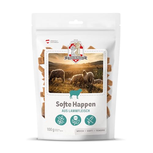 SISSI & FRANZ Softe Happen aus Lamm, 100 g, weiche Leckerlis mit purem Geschmack nach frischem Lammfleisch, getreidefrei, Perfekter Hunde-Snack bei Einer Trainingseinheit SISSI & FRANZ Softe Happen aus Lamm, 100 g, weiche Leckerlis mit purem Geschmack nach frischem Lammfleisch, getreidefrei, Perfekter Hunde-Snack bei Einer Trainingseinheit von Sissi & Franz