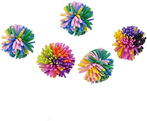 Katzenbälle, Spielzeug, 5 Stück, bunte Katzenbälle, weicher Schaumstoff, zum Kratzen und Kauen, Trainingsspielzeug für kleine Hunde und Katzen Katzenbälle, Spielzeug, 5 Stück, bunte Katzenbälle, weicher Schaumstoff, zum Kratzen und Kauen, Trainingsspielzeug für kleine Hunde und Katzen von Sitrda