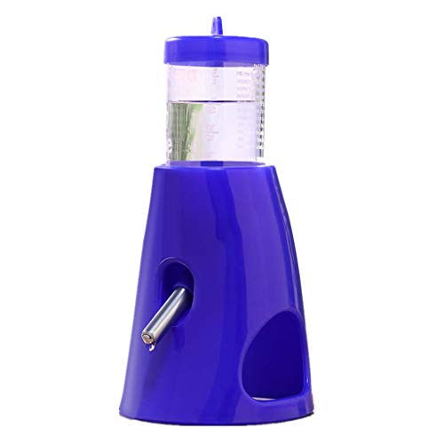 (1 Stück) 80 ml – Kleintierversteck 2-in-1 Wasserflasche mit Kunststoffboden, Haustierversteck Trinkhütte für Zwerghamster, Blau von Sitrda