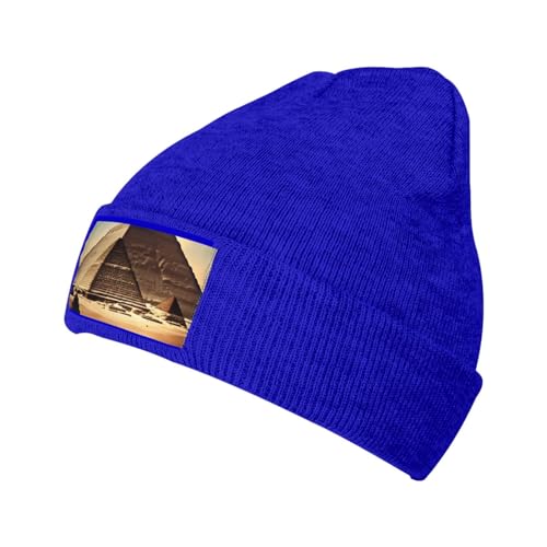 Siulas Dreaming of The Pyramids of Khufu Weiche und warme Strickmütze für Damen und Herren - Schwarze Beanie für Outdoor-Aktivitäten und stilvolles Accessoire, Blau, Einheitsgröße Siulas Dreaming of The Pyramids of Khufu Weiche und warme Strickmütze für Damen und Herren - Schwarze Beanie für Outdoor-Aktivitäten und stilvolles Accessoire, Blau, Einheitsgröße von Siulas