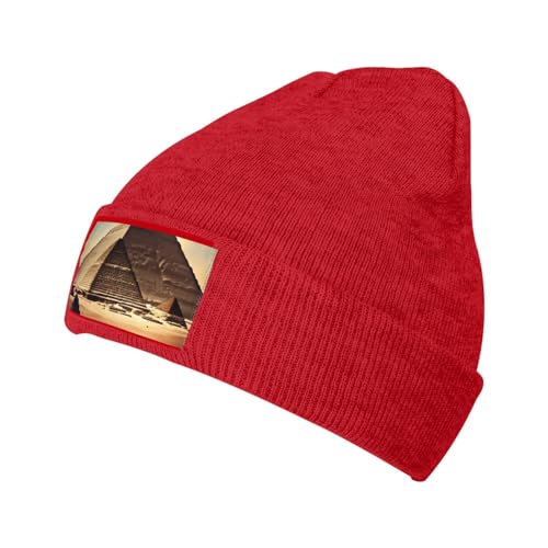 Siulas Dreaming of The Pyramids of Khufu Weiche und warme Strickmütze für Damen und Herren - Schwarze Beanie für Outdoor-Aktivitäten und stilvolles Accessoire, Rot/Ausflug, einfarbig (Getaway Solids), Siulas Dreaming of The Pyramids of Khufu Weiche und warme Strickmütze für Damen und Herren - Schwarze Beanie für Outdoor-Aktivitäten und stilvolles Accessoire, Rot/Ausflug, einfarbig (Getaway Solids), von Siulas
