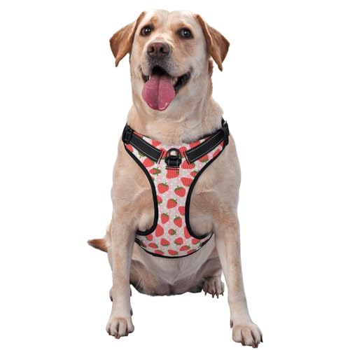Siulas Stilvolles und bequemes Oxford-Gewebe, Erdbeer-Weste für Hunde, für kleine, mittelgroße und große Hunde, ideal zum Spazierengehen von Siulas