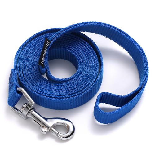 Siumouhoi 1,8 m lange Welpenleine, starke Leine im traditionellen Stil mit einfach zu bedienendem Kragenhaken, Hundeleine, ideal für kleine und mittelgroße und große Hunde, Blau, 1,6 cm x 1,8 m Siumouhoi 1,8 m lange Welpenleine, starke Leine im traditionellen Stil mit einfach zu bedienendem Kragenhaken, Hundeleine, ideal für kleine und mittelgroße und große Hunde, Blau, 1,6 cm x 1,8 m von Siumouhoi