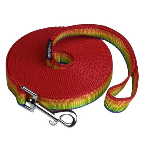 Siumouhoi Gehorsamkeitsleine für Hunde und Welpen, 4,5 m, 6,1 m, 9,1 m, 12,2 m, 15,2 m, ideal zum Spielen, Camping oder Hinterhof, Regenbogen, 15 m Siumouhoi Gehorsamkeitsleine für Hunde und Welpen, 4,5 m, 6,1 m, 9,1 m, 12,2 m, 15,2 m, ideal zum Spielen, Camping oder Hinterhof, Regenbogen, 15 m von Siumouhoi