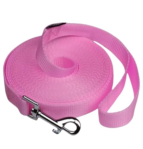 Siumouhoi Gehorsamkeitsleine für Hunde und Welpen, 4,5 m, 6,1 m, 9,1 m, 12,2 m, 15,2 m, ideal zum Spielen, Camping oder Hinterhof, Rosa, 15 m Siumouhoi Gehorsamkeitsleine für Hunde und Welpen, 4,5 m, 6,1 m, 9,1 m, 12,2 m, 15,2 m, ideal zum Spielen, Camping oder Hinterhof, Rosa, 15 m von Siumouhoi