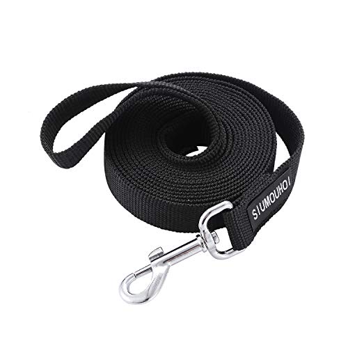Siumouhoi Hundeleine aus starkem und langlebigem Nylon, 2,5 cm breit, Zugseil, 1,8 m, 4,3 m lang, für kleine und mittelgroße Hunde, 10Feet, schwarz Siumouhoi Hundeleine aus starkem und langlebigem Nylon, 2,5 cm breit, Zugseil, 1,8 m, 4,3 m lang, für kleine und mittelgroße Hunde, 10Feet, schwarz von Siumouhoi