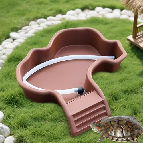 Badeschale Für Reptilien, Reptilien Wasserschale Wasserschale Für Schildkröten Mit Rampe, Einweichwanne Mit Abfluss Und Futterstelle Futterschale Für Reptilien, Für Schildkröten, Bartagamen, Geckos Badeschale Für Reptilien, Reptilien Wasserschale Wasserschale Für Schildkröten Mit Rampe, Einweichwanne Mit Abfluss Und Futterstelle Futterschale Für Reptilien, Für Schildkröten, Bartagamen, Geckos von Siuwddee