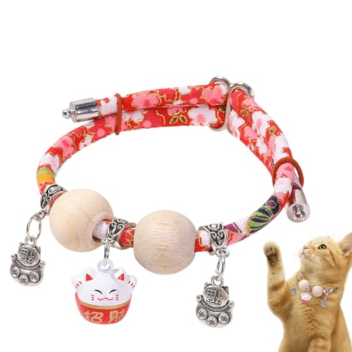 Halsbänder Für Katzen, Zedernperlen Haustier Katzenhalsband, Tragbar Den Ganzen Tag Verstellbar Für Spaziergang Reise Training Fotografie Garten von Siuwddee
