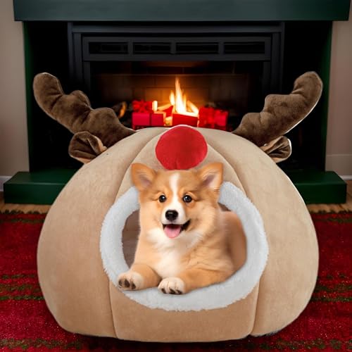 Siuwddee Katzenbett Weihnachten Hundebetten Haustier-Schlafbett Weihnachten Haustier Nest Soft Hundehöhle Katzenhöhle Haustierbett, Rundes Bett, Zelthaus Mit Kissen Für Katzen Und Hunde Siuwddee Katzenbett Weihnachten Hundebetten Haustier-Schlafbett Weihnachten Haustier Nest Soft Hundehöhle Katzenhöhle Haustierbett, Rundes Bett, Zelthaus Mit Kissen Für Katzen Und Hunde von Siuwddee