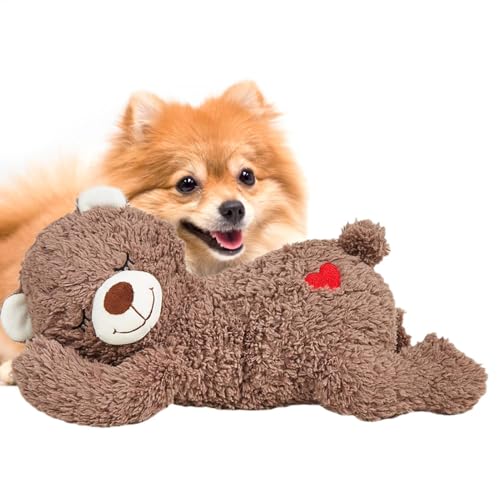 Puppy Heartbeat Toy Dog Heartbeat Toy For Separation AnxietyRelief, Pet Snuggle Bear Stuffed Animal Plush Toy Beruhigendes Spielzeug für Hunde, Hund Komfort Spielzeug Zum Spielen, Trainieren, Schlafen Puppy Heartbeat Toy Dog Heartbeat Toy For Separation AnxietyRelief, Pet Snuggle Bear Stuffed Animal Plush Toy Beruhigendes Spielzeug für Hunde, Hund Komfort Spielzeug Zum Spielen, Trainieren, Schlafen von Siuwddee