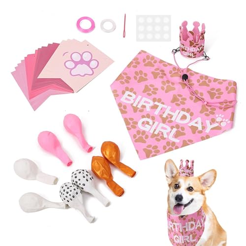 Siuwddee Hunde-Geburtstagsdekorationen,Hunde-Bandanas Geburtstag | Hundegeburtstagsoutfit verstellbar - Hunde-Mädchen-Geburtstags-Bandanas-Set, Haustier-Geburtstagsparty-Zubehör für die ultimative Siuwddee Hunde-Geburtstagsdekorationen,Hunde-Bandanas Geburtstag | Hundegeburtstagsoutfit verstellbar - Hunde-Mädchen-Geburtstags-Bandanas-Set, Haustier-Geburtstagsparty-Zubehör für die ultimative von Siuwddee