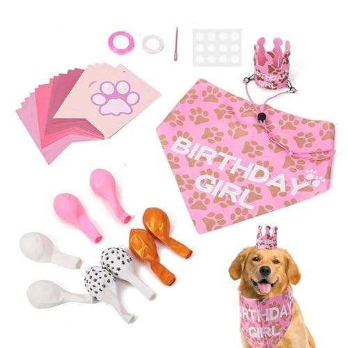 Siuwddee Hunde-Geburtstagshut,Hunde-Geburtstagsparty-Zubehör | Hundegeburtstagsoutfit verstellbar - Hunde-Mädchen-Geburtstags-Bandanas-Set, Haustier-Geburtstagsparty-Zubehör für die ultimative Feier Siuwddee Hunde-Geburtstagshut,Hunde-Geburtstagsparty-Zubehör | Hundegeburtstagsoutfit verstellbar - Hunde-Mädchen-Geburtstags-Bandanas-Set, Haustier-Geburtstagsparty-Zubehör für die ultimative Feier von Siuwddee