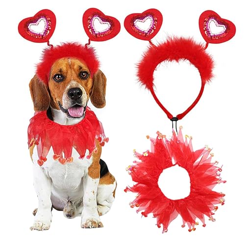 Siuwddee Hunde-Valentinstag-Outfit, Hunde-Herz-Stirnband,Entzückendes rotes Herz-Stirnband mit Bändern, Hundehalsband | Hundebekleidung, Outfits, Urlaubskostüme für mittelgroße bis große Hunderassen Siuwddee Hunde-Valentinstag-Outfit, Hunde-Herz-Stirnband,Entzückendes rotes Herz-Stirnband mit Bändern, Hundehalsband | Hundebekleidung, Outfits, Urlaubskostüme für mittelgroße bis große Hunderassen von Siuwddee