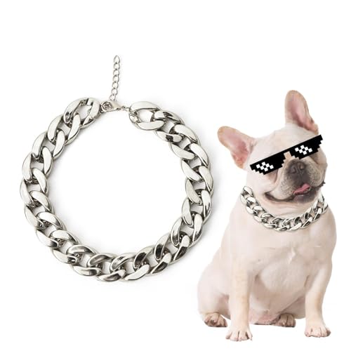 Siuwddee Hundehalsband, Metallkette, verstellbar, Aluminiumlegierung, Haustier-Halskette für tägliche Aktivitäten, drinnen und draußen Siuwddee Hundehalsband, Metallkette, verstellbar, Aluminiumlegierung, Haustier-Halskette für tägliche Aktivitäten, drinnen und draußen von Siuwddee