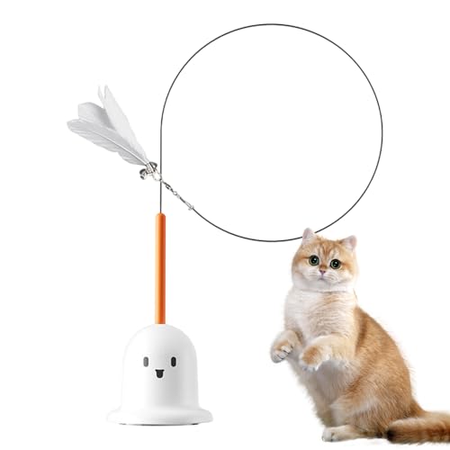 Siuwddee Katzenstab, Katzenteaser - Saugnapfbecher Kätzchen -Stringspielzeug | Federkatze Teaser tragbar mit Bell zum Training, das Langeweile reduziert Siuwddee Katzenstab, Katzenteaser - Saugnapfbecher Kätzchen -Stringspielzeug | Federkatze Teaser tragbar mit Bell zum Training, das Langeweile reduziert von Siuwddee