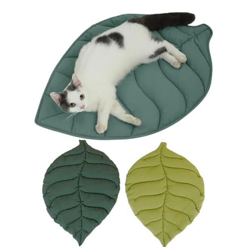 Siuwddee Kühlmatte Für Hunde Kühlkissen Für Katzen Und Hunde Wendbare, Waschbare Decke Leaf Pet Mat Multifunktionale Selbst Kühlende Hundematte Sommer Kühlkissen Hundematte Für Zuhause Auto, 80x60cm von Siuwddee