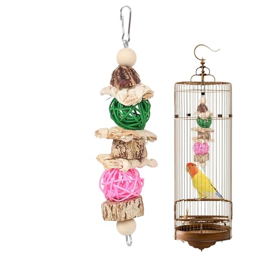 Siuwddee Papageienspielzeug Rattanball,Kauspielzeug aus -Rattan-Kugelkäfig | Niedliches Spielzeug für Sittiche, Küken, Hamster, lustiges Papageienspielzeug für Nymphensittiche Siuwddee Papageienspielzeug Rattanball,Kauspielzeug aus -Rattan-Kugelkäfig | Niedliches Spielzeug für Sittiche, Küken, Hamster, lustiges Papageienspielzeug für Nymphensittiche von Siuwddee
